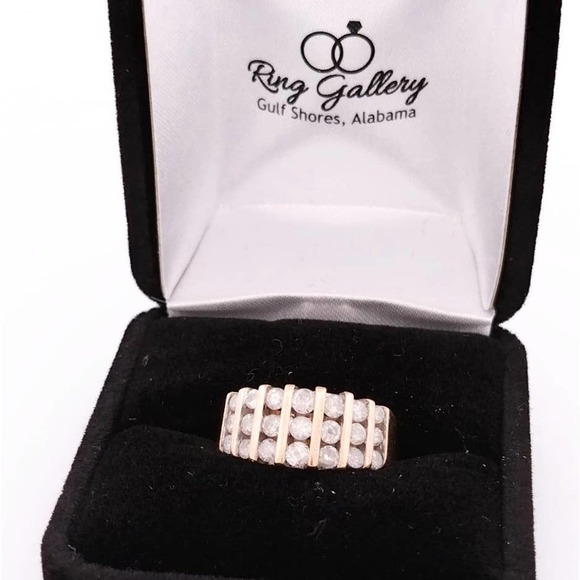 DIAMOND BAND REAL DIAMONDS 10K GOLD Size 6,7,8 - Picture 8 of 12